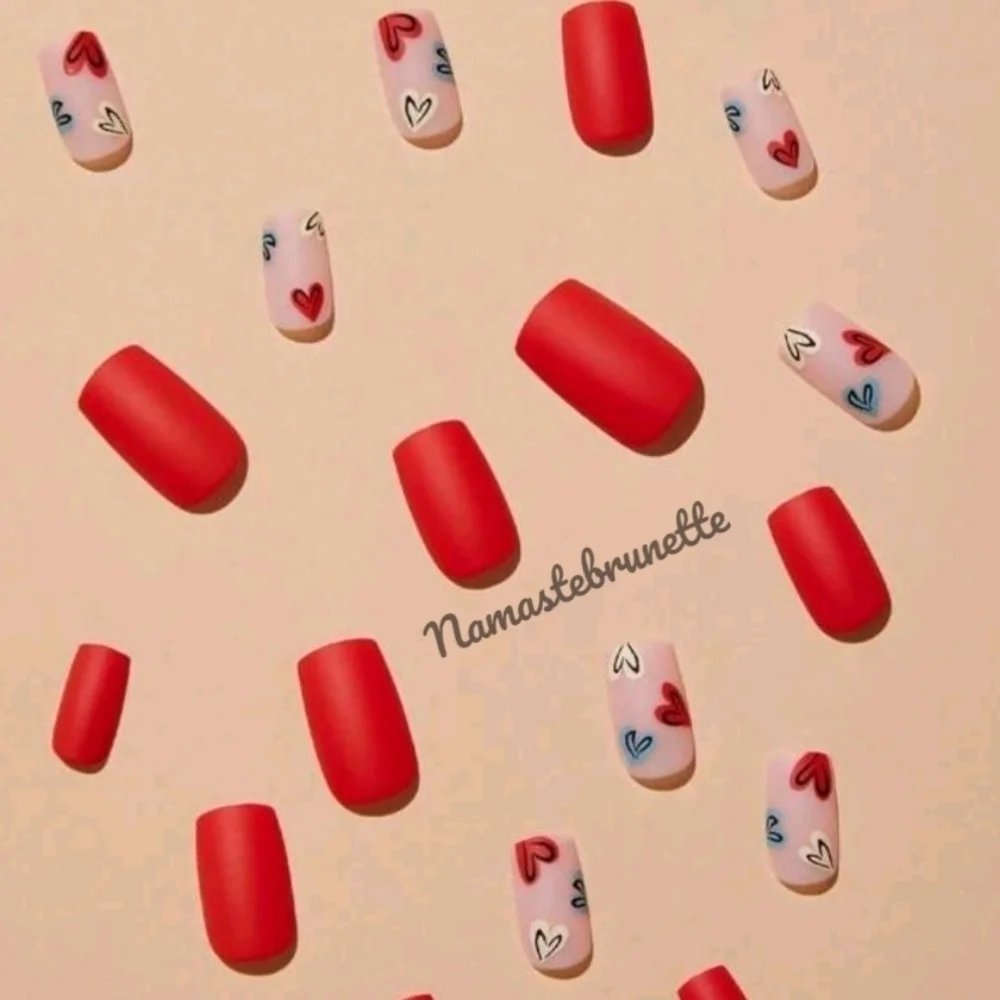 2/$16 Hearts Press On Nails - Picture 3 of 16